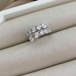 ANEL PT EM PEDRAS CRISTAIS 4MM