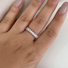 ANEL PT MEIA ALIANÇA EM PEDRAS