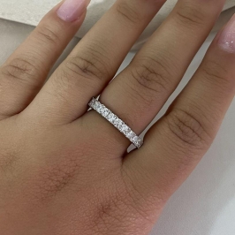 ANEL PT MEIA ALIANÇA EM PEDRAS