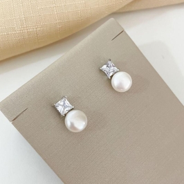 BR PT 1P CRISTAL 7MM\ 1 PEROLA