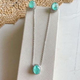 CONJ PT PEDRA VERDE COLOMBIANO