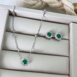 CONJ PT PEDRA VERDE CRAV