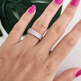 ANEL PT ALIANCA LARGA CRAVEJADA