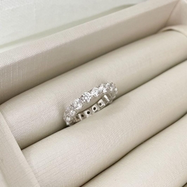 ANEL PT MEIA ALIANÇA CRISTAL