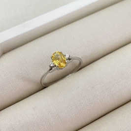 ANEL PT SOLITÁRIO PEDRA AMARELA