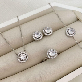 CONJ PT PEDRA CRISTAL CRAVEJADA