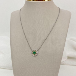 GARG PT CORAÇÃO AMARELO/VERDE 5MM 45CM