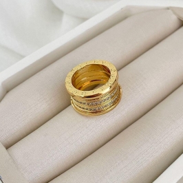 ALIANÇA BVLGARI 3F CRAVEJADO