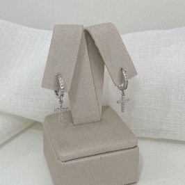 ARGOLA PT CRUZ CRAVEJADA 1MM