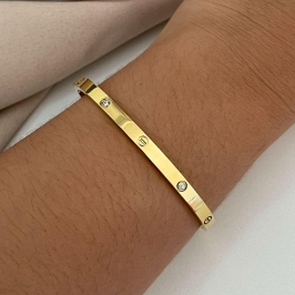 BRAC CARTIER PEDRA/LISO