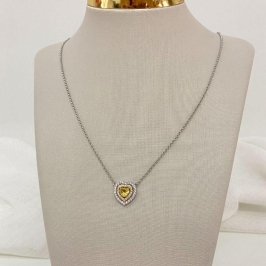 GARG PT CORAÇÃO AMARELO CRAV 5MM 45CM