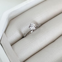 ANEL PT SOLITÁRIO 6MM