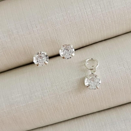 CONJ PT P.LUZ RED. PRATA 5MM