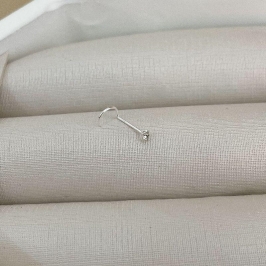 PIERCING PT 1 PEDRA REDONDA CRISTAL