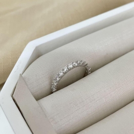 ANEL PT ALIANÇA MOISSANITE 2MM