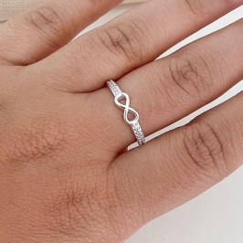 ANEL PT CRAVEJADO/INFINITO LISO