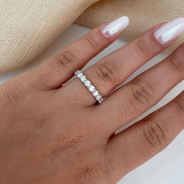 ANEL PT MEIA ALIANÇA 10P 3MM NITE