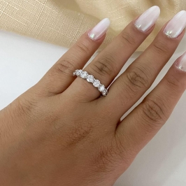 ANEL PT MEIA ALIANÇA 8P 4MM NITE