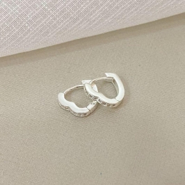 ARGOLA PT CORAÇÃO CRAVEJADO