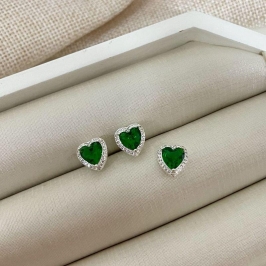 CONJ PT CORAÇAO 1F CRAV VERDE