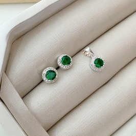 CONJ PT PEDRA VERDE CRAV