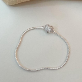 PANDORA PT 17CM CORAÇÃO CRAVEJADO