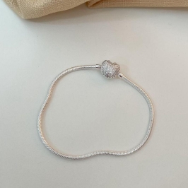 PANDORA PT 19CM CORAÇÃO CRAVEJADO