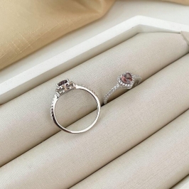 ANEL PT CORAÇÃO CRAVEJADO