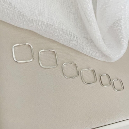 ARGOLA PT TRIO QUADRADO F QUAD/ P M