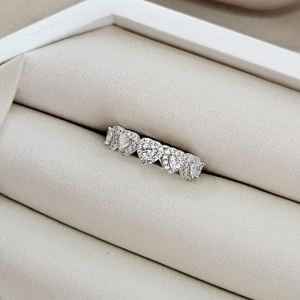 ANEL PT CORAÇÃO CRISTAL CRAV