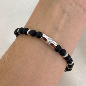 PULS PT M. PEDRA ONIX PRETA 1MM 22CM