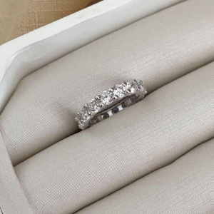 ANEL PT ALIANÇA PEDRAS 4MM