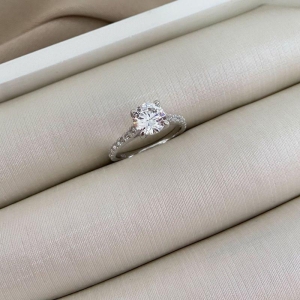 ANEL PT SOLITÁRIO CRAV PEDRA 7MM