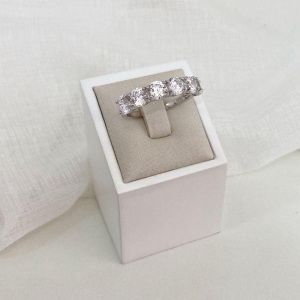 ANEL PT MEIA ALIANÇA 6P 5MM