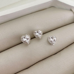 CONJ PT CORAÇAO 1F CRAV CRISTAL