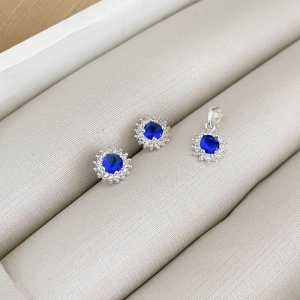 CONJ PT FLOR CRAV P AZUL ESCURO