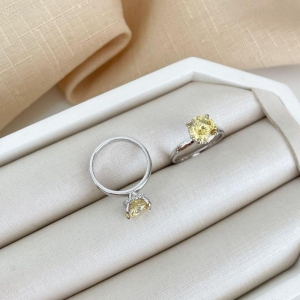 ANEL PT SOLITÁRIO  AMARELO 8.5MM