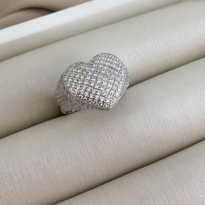 ANEL PT CORAÇÃO  CRAVEJADO