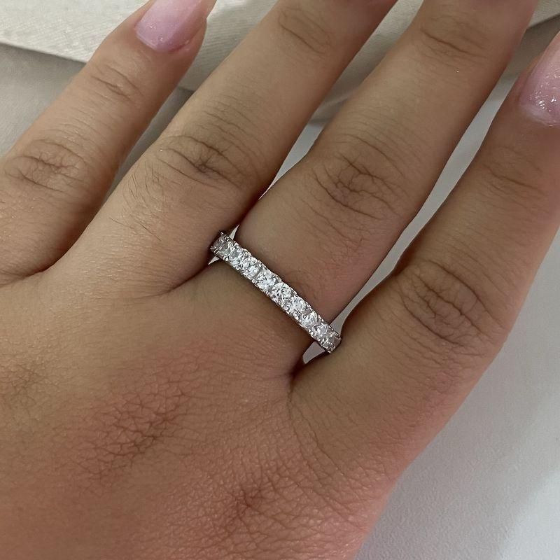 ANEL PT MEIA ALIANÇA EM PEDRAS