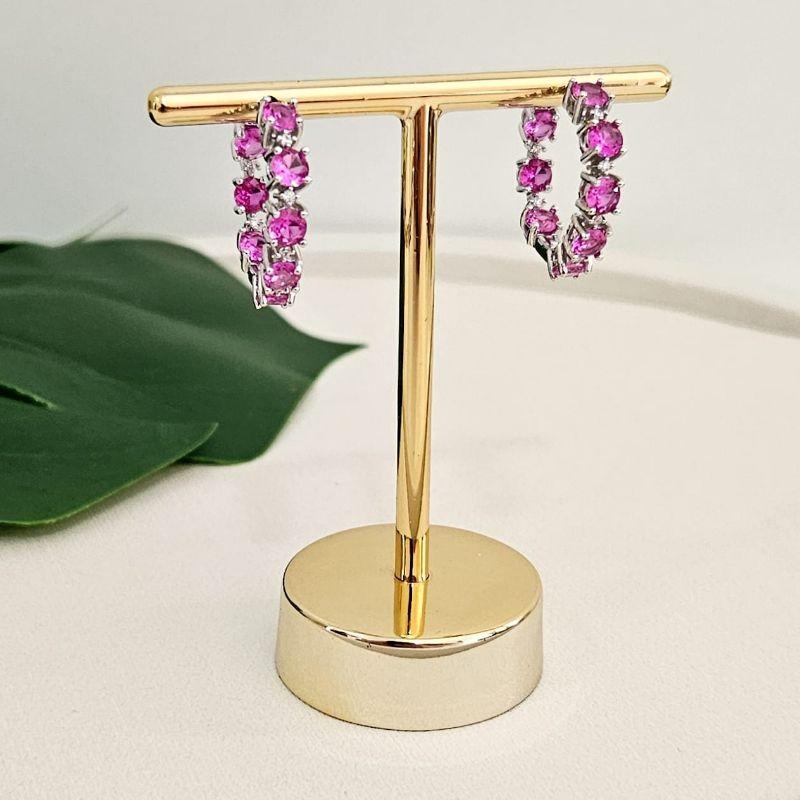 ARGOLA PT PEDRAS ROSA