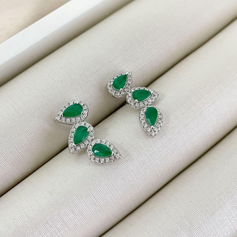 BR PT SCARF 3 PEDRAS VERDE CRAV