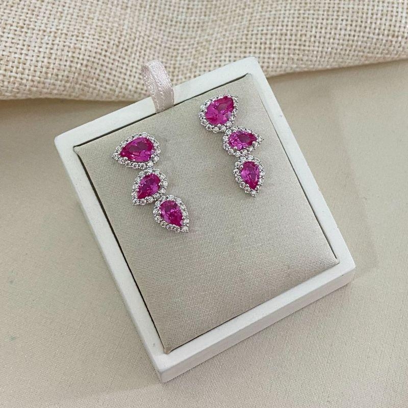 BR PT SCARF 3P ROSA CRAVEJADA