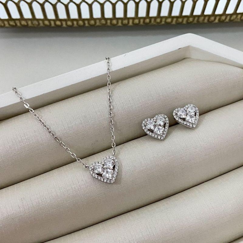 CONJ PT CORAÇÃO 3P CRISTAIS