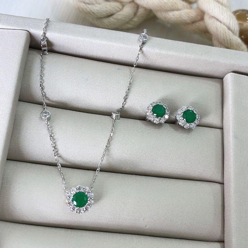 CONJ PT PEDRA VERDE CRAV