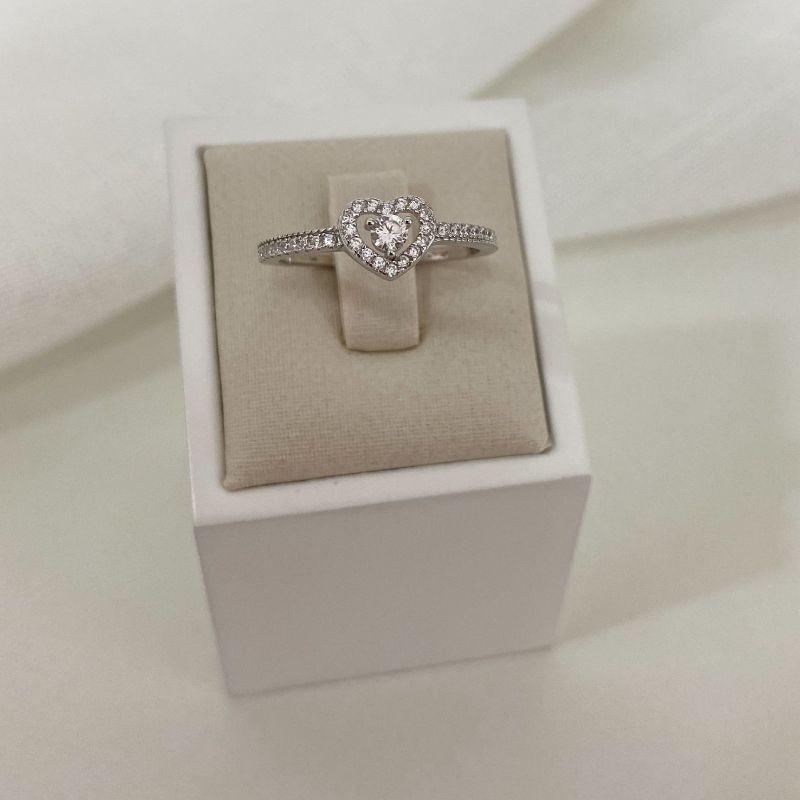 ANEL PT CORAÇÃO CRISTAL CRAVEJADO