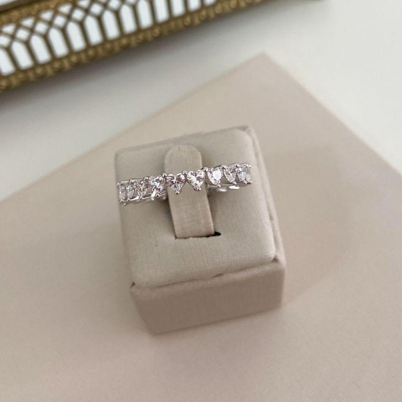 ANEL PT M. ALIANÇA P COR CRISTAL