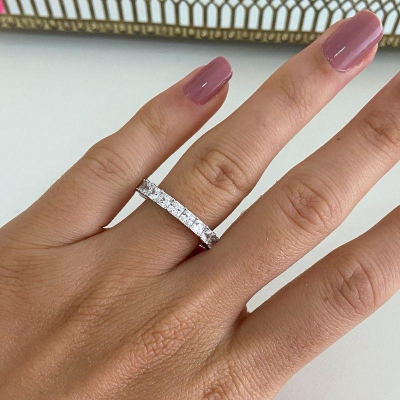 ANEL PT M. ALIANÇA QUAD. CRIST 3MM