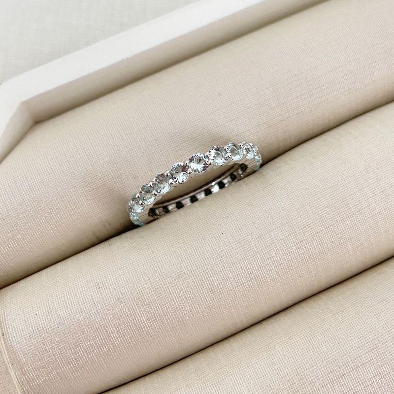 ANEL PT MEIA ALIANÇA AZUL