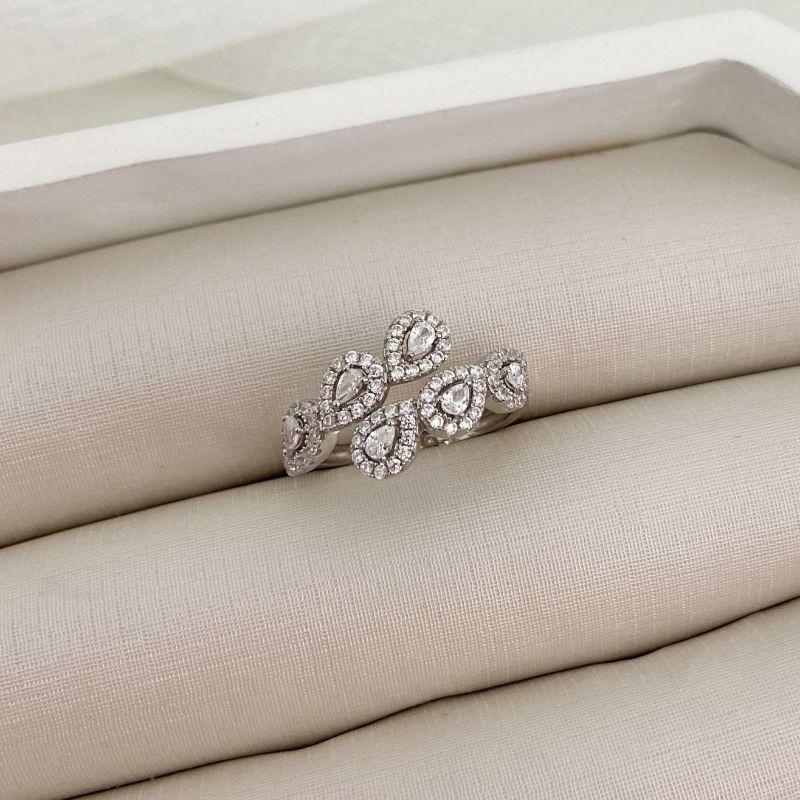 ANEL PT 6 GOTAS CRISTAIS CRAVEJADO