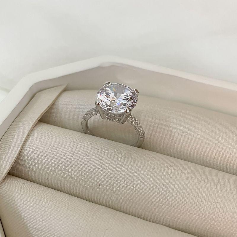 ANEL PT SOLITÁRIO CRAV PEDRA 12MM